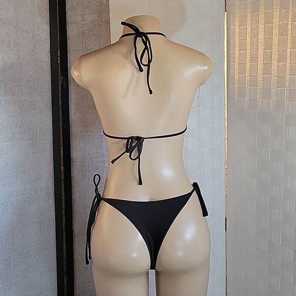 TWO PIECES HALTER BANDAGE WOMEN"S SWIMSUIT - Picture 6 of 15